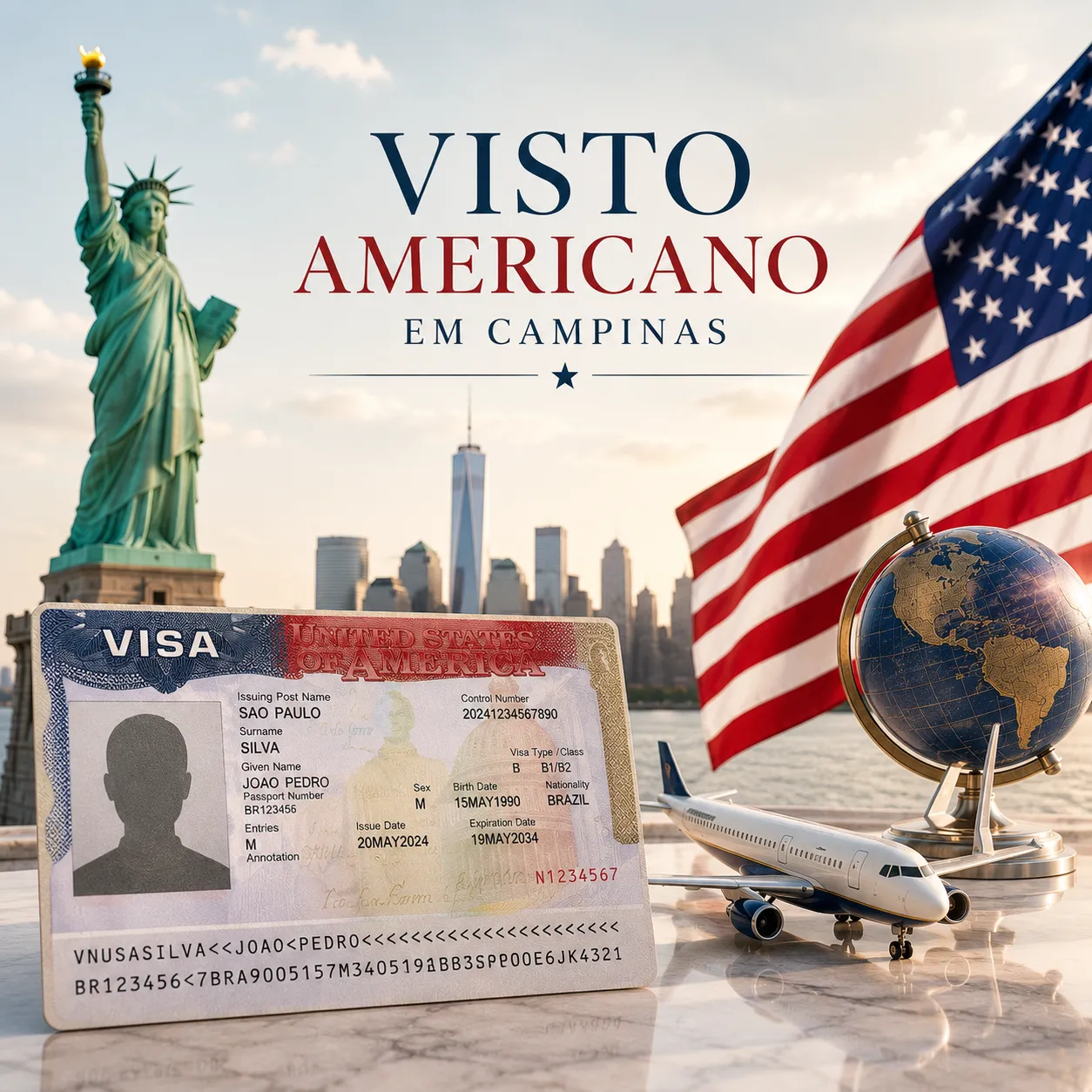 Imagem ilustrativa para o artigo Visto americano em Campinas (SP) da Now Vistos